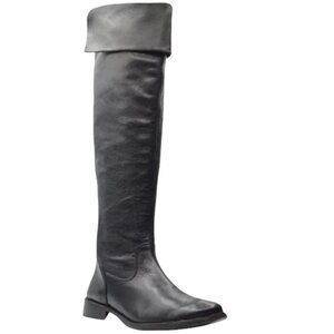 Frye "Shirley" Over-the-Knee Riding Boots, Black, Size 9